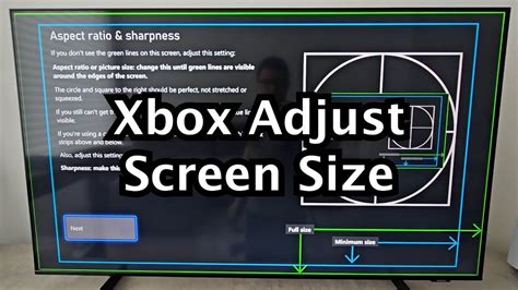 how to adjust screen size for xbox one